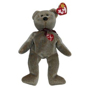 Ty Beanie Baby babies 1999 Signature bear Tan‎ vintage retired plush toy y2k